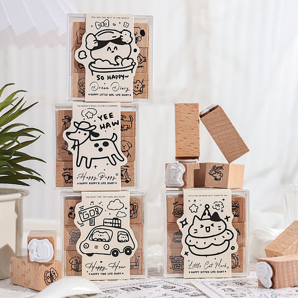 Town market series stamp set