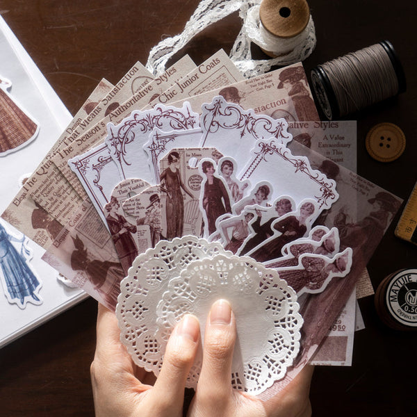 40 piezas de papel de material de la serie Vintage Chic