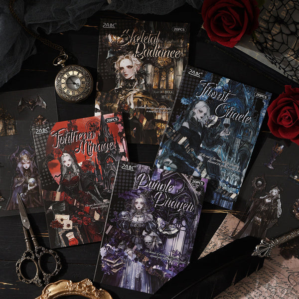20PCS Dark Night Chant Series sticker book