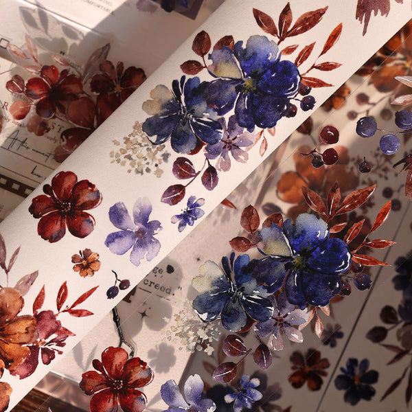 5.5cm*120cm Twilight flower Washi/PET Tape