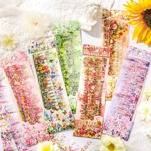 10PCS Flower wonder series sticker