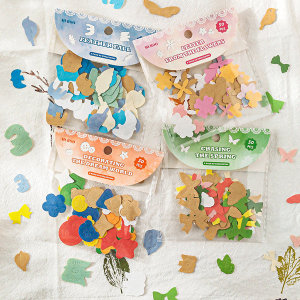 50PCS Sleepless Page Series material paper