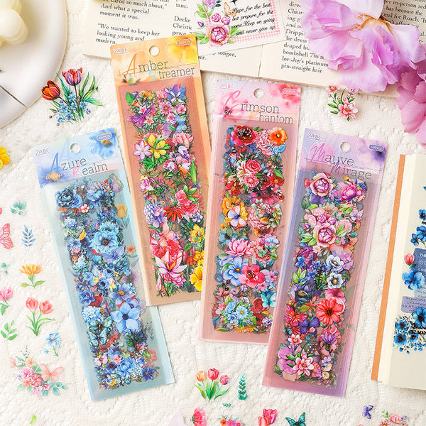10PCS Flowing Flower Language Series sticker