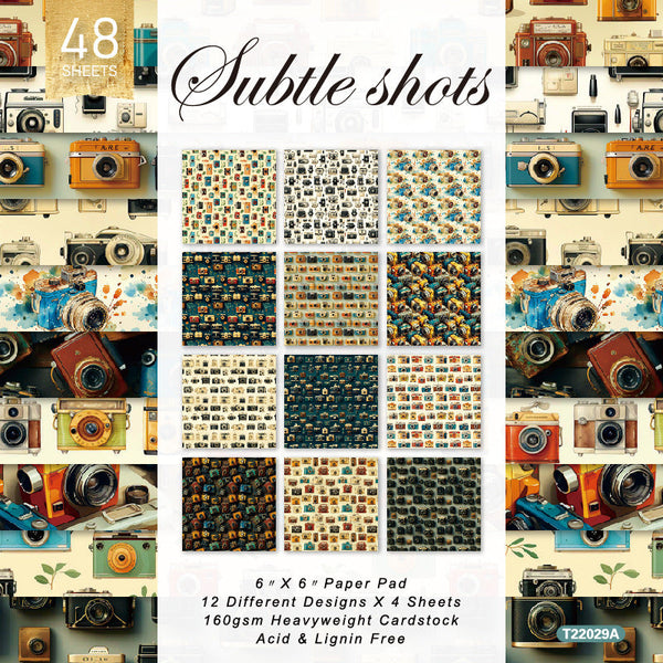 48PCS Subtle Shots background paper