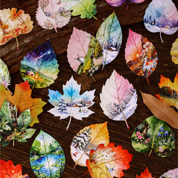 8PCS Leaf Viewing Series sticker