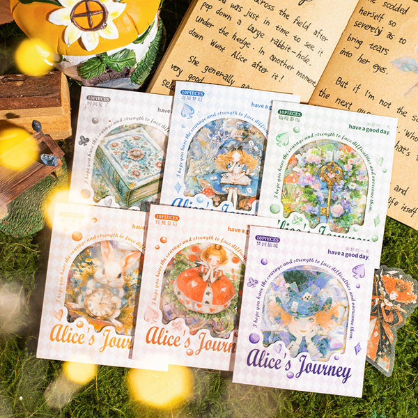 10PCS Alice's Journey series sticker