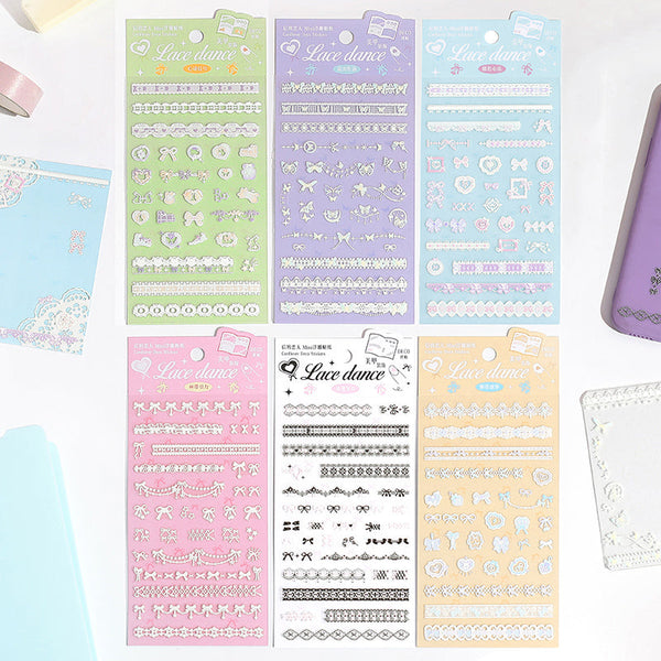 1PCS Lace dance series sticker