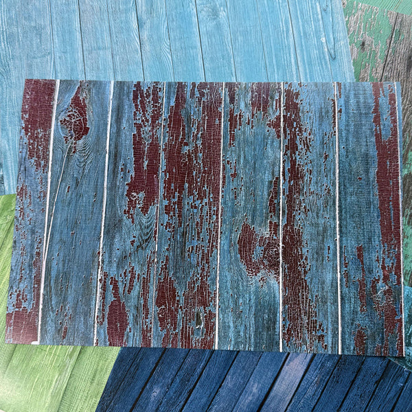 12PCS Glacial wood grain background paper
