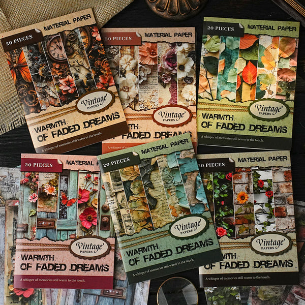 20PCS Old Dreams Series material paper