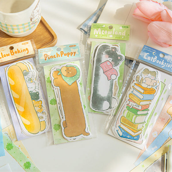 50PCS Kitten and puppy business series note paper