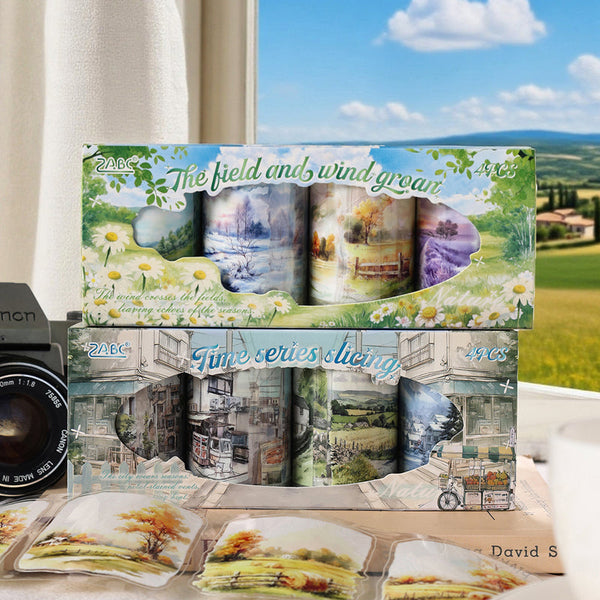 Four Seasons Float Painting Series Die Cutting PET Tape Set