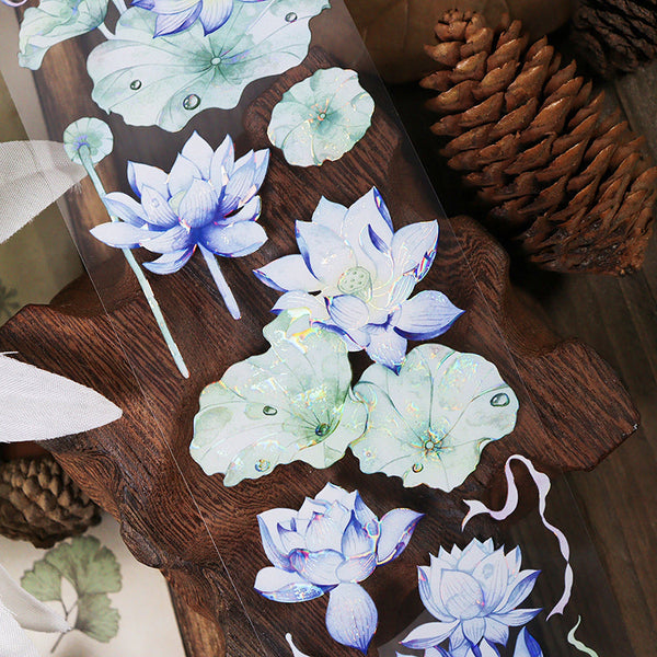 Whole Roll 5.5cm*5m Lotus leaves Tiantian Shell Light PET Tape