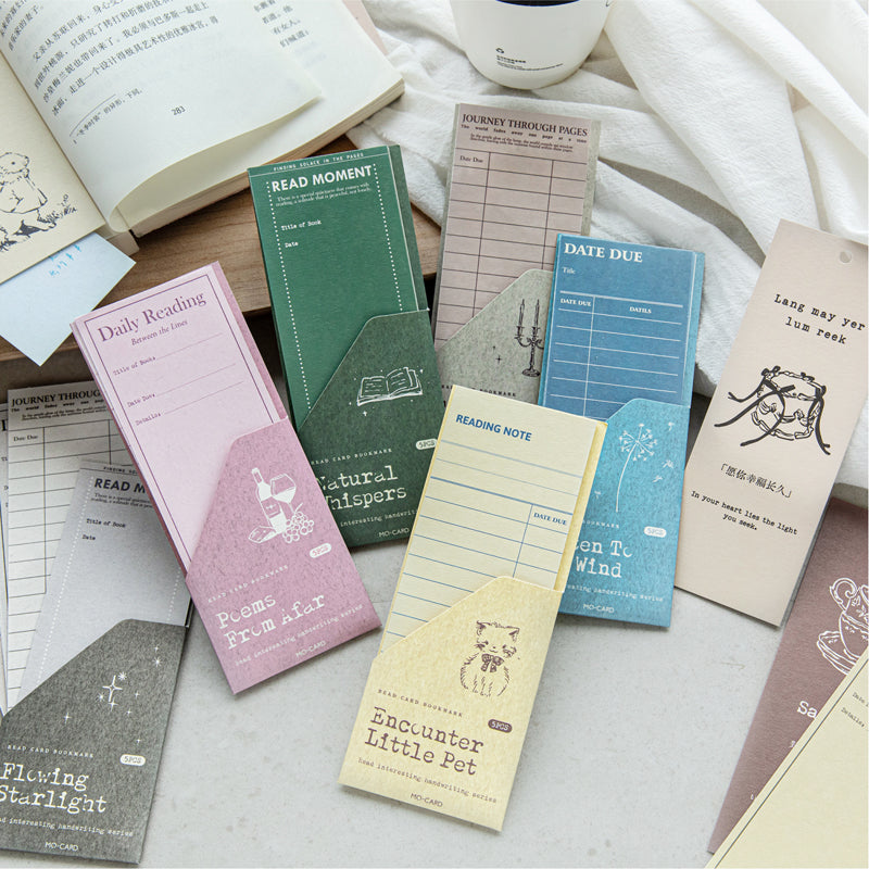 5PCS Fun Reading Notes Series bookmark β Journaldream