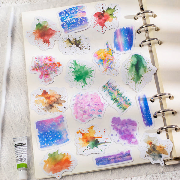 50PCS Watercolor paint box series sticker
