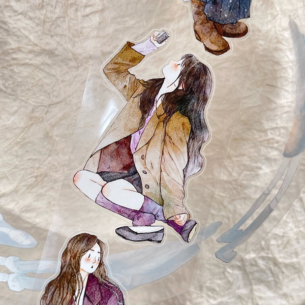 Whole Roll 5cm*10m The feeling of autumn Die Cutting Washi/PET/Fog PET Tape