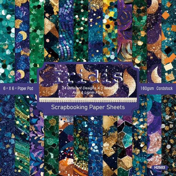 24PCS Iridis material paper
