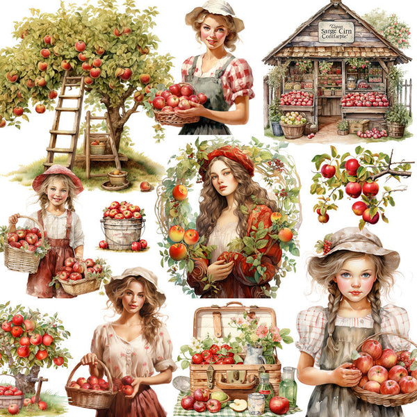 20PCS The apple girl sticker