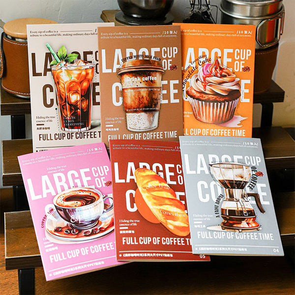 10PCS Full Cup Coffee Time series sticker