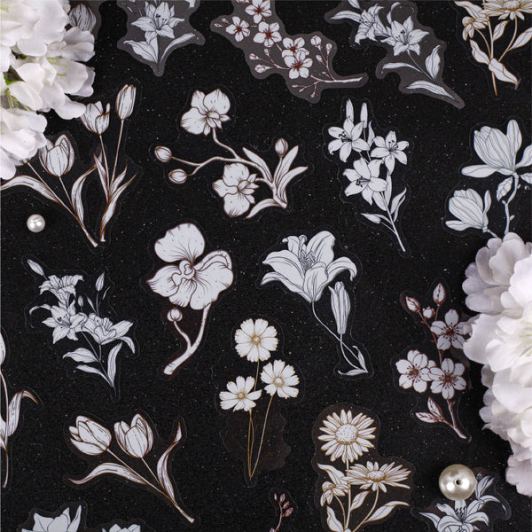 16PCS Flower Dye Series sticker