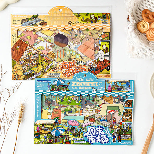 The town of Carmel series 3D Sticker