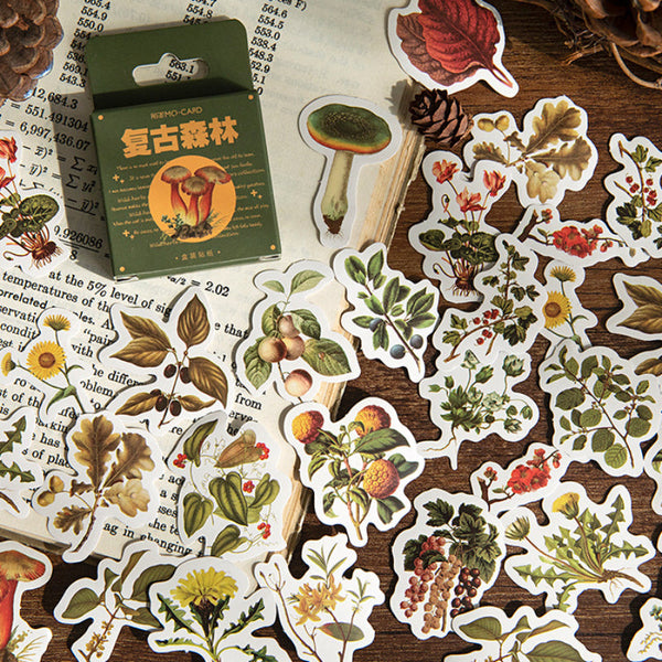 46PCS Retro Forest series sticker