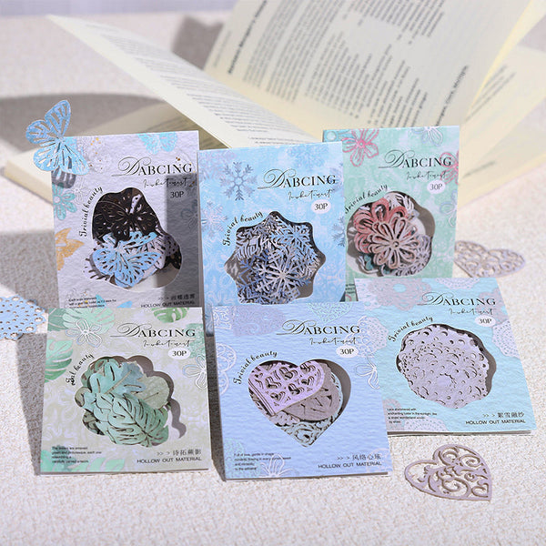 30PCS White Mist Dancing Series material paper