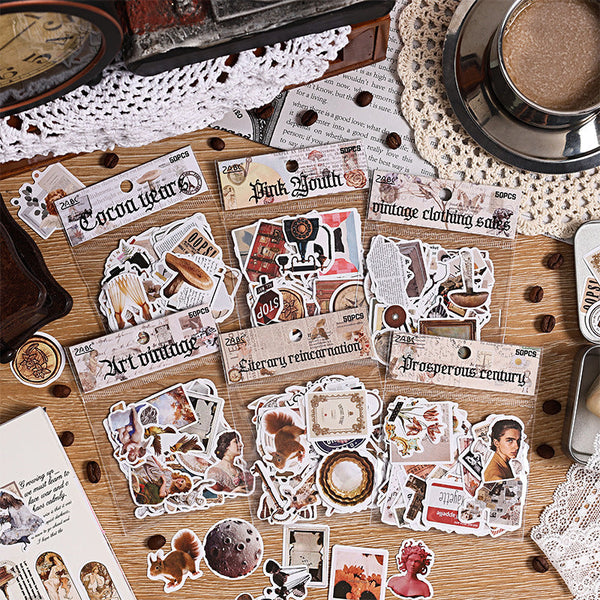 50PCS Vintage collection series sticker