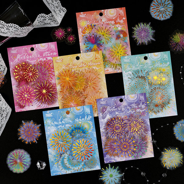 20PCS Fluorescent Night Rain Series sticker