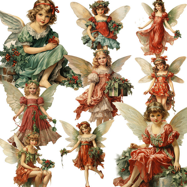 20 pegatinas de ángel de Navidad