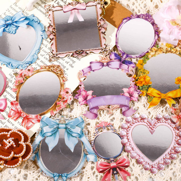 10PCS Glass mirror series note paper