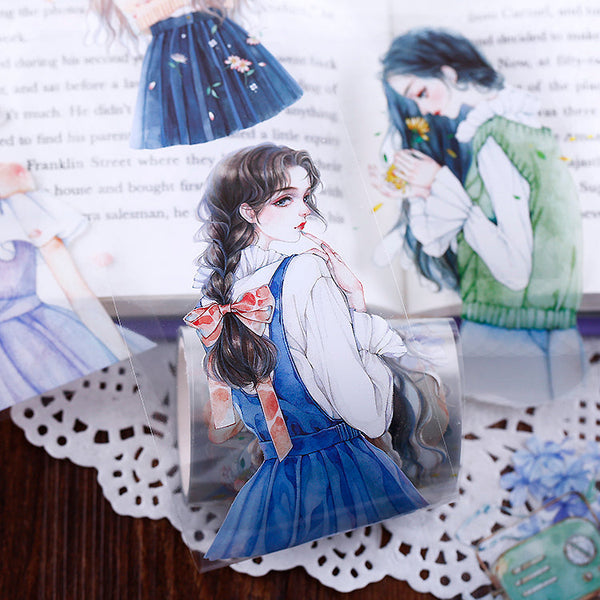 6cm*90cm Literary girl PET tape