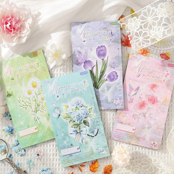 20PCS Appreciation of Nature Series sticker book