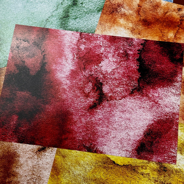 10PCS Color rendering ink wash background paper
