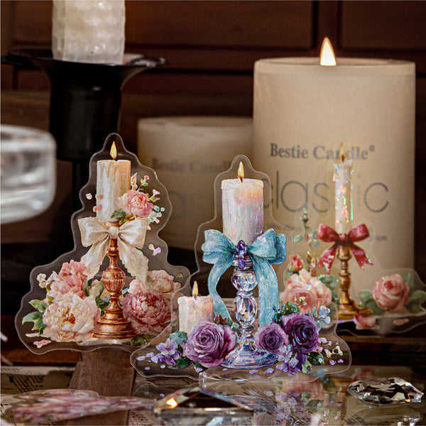20PCS Flower Candle Dream Series sticker