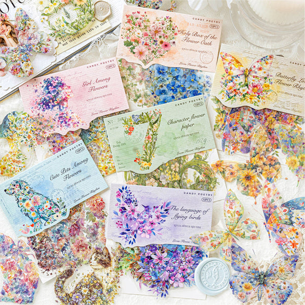 10PCS Flower World Series sticker