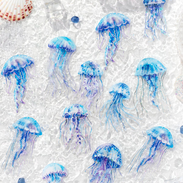 10PCS Blue sea series sticker