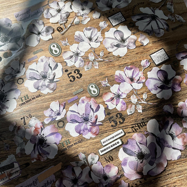 Whole Roll 6cm*6m Flower shadow PET Tape