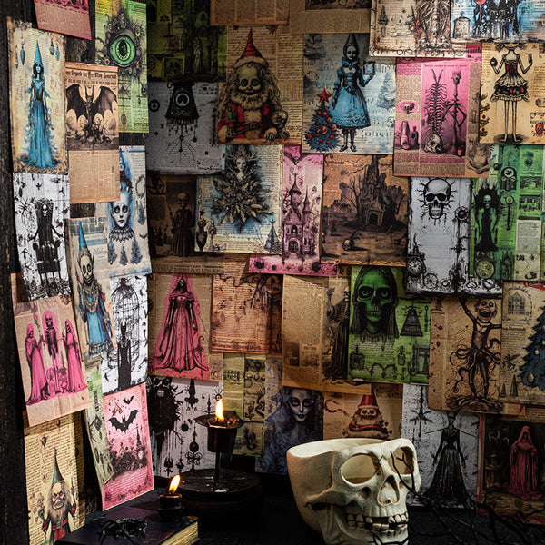 30PCS Gothic Weekly series material paper