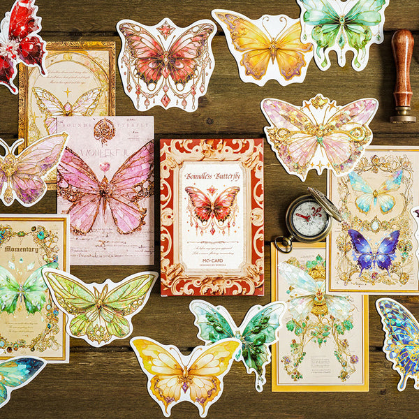 20 piezas de papel de la serie The Boundless Butterfly 