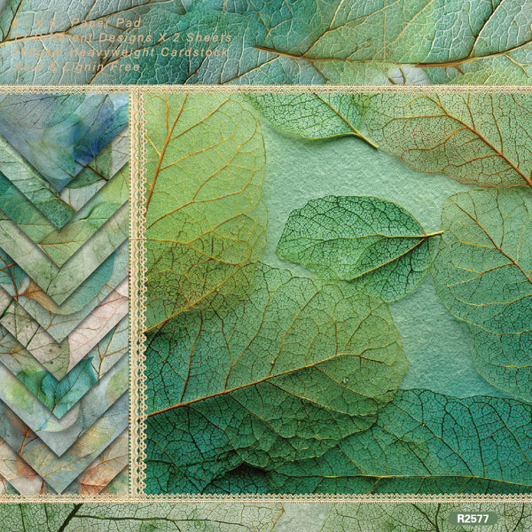 24PCS Leaf texture background paper