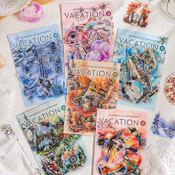 40PCS Long Vacation series sticker