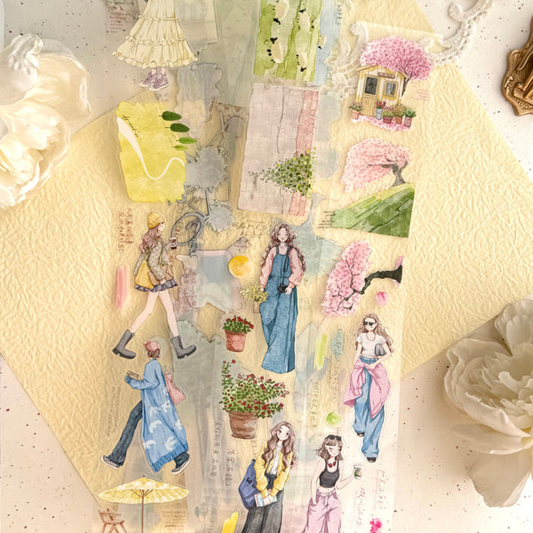 Whole Roll 5cm*6m Seeking spring Die Cutting PET Tape