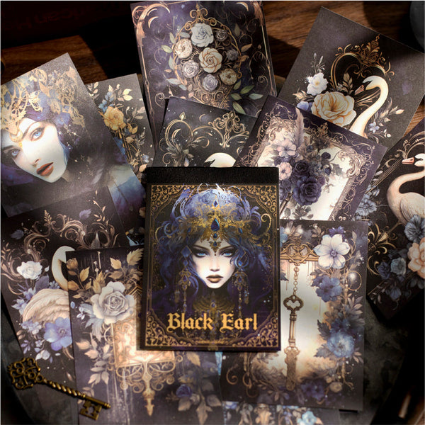 Papel de material de la serie Black Earl 32 piezas 