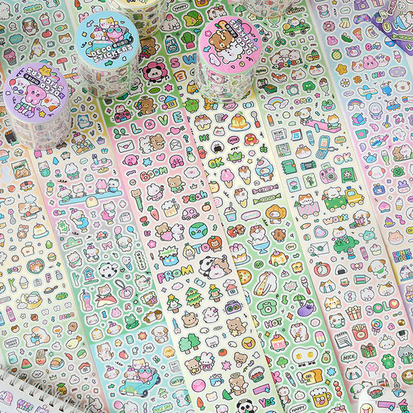 Cute New World Series Die Cutting Flash Self-adhesive Tape