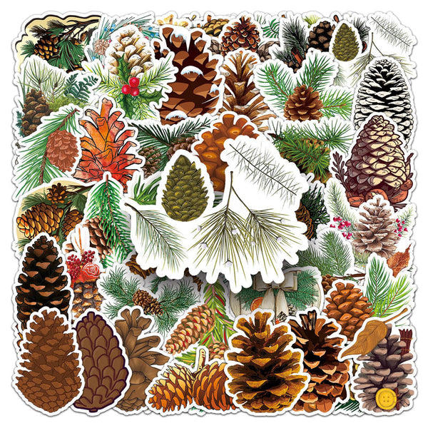 50PCS Pinecone Sticker