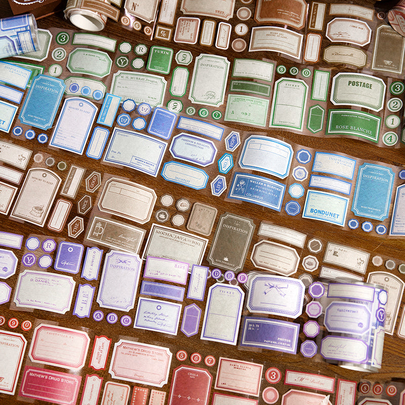 Vintage label notes series washi tape – Journaldream