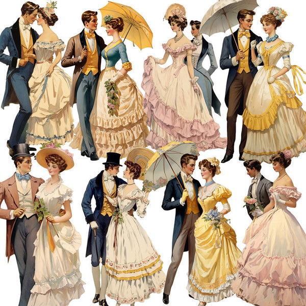 16PCS Romantic ballroom dancing sticker