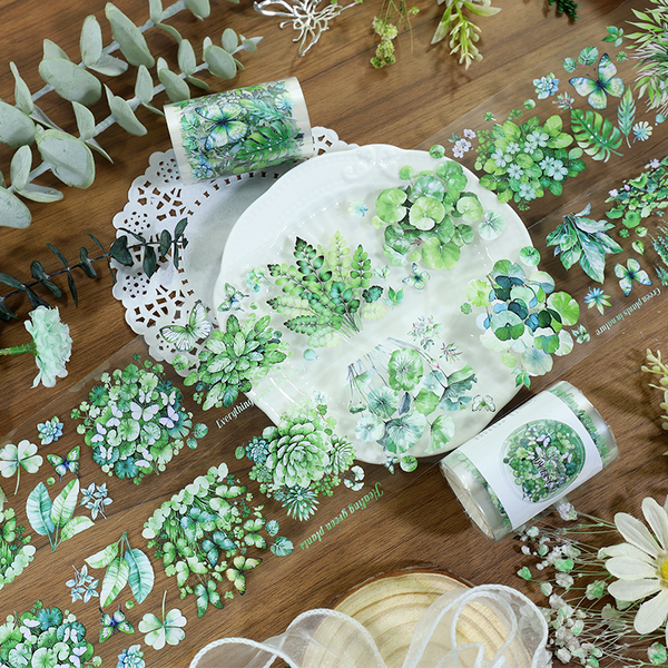 Green plants in spring PET Tape