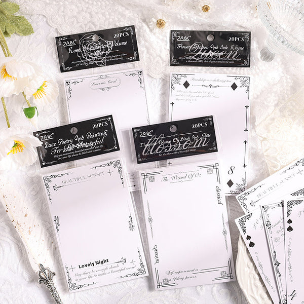 20PCS Ink flower secret series note paper