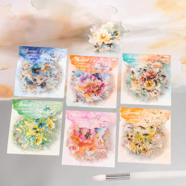20PCS Spread of flowers Series sticker